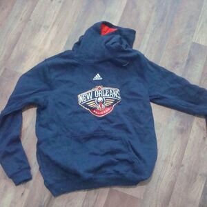 NEW ORLEANS PELICANS HOODIE BOUYS YOUTH LARGE SHIRT VINTAGE Y2K 00S L7